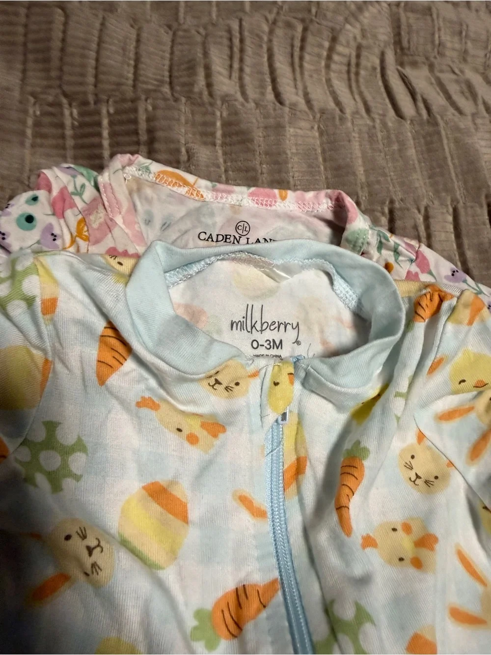 Bamboo Premium Brands Zip-Front Baby One-Piece Sleepers - Posh Peanut